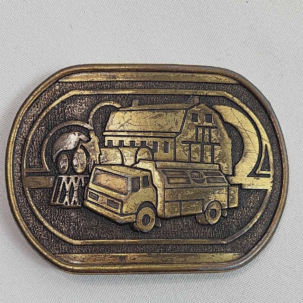 1970s Gulf Oil Belt Buckle Vintage Collectible